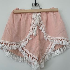 Mura Boutique Pink Tassel Shorts